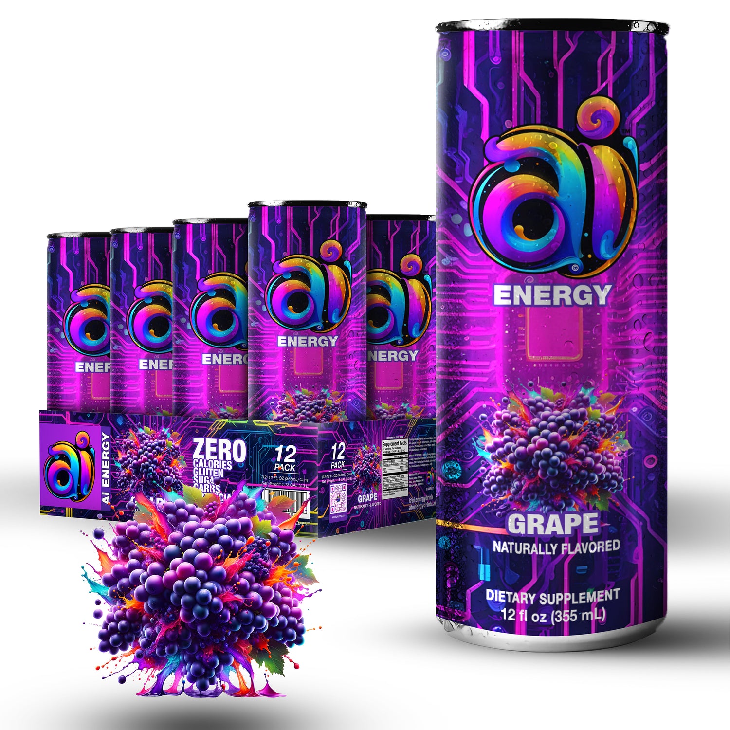 Ai Energy 12 Pack - Grape - PinkPro Beauty Supply