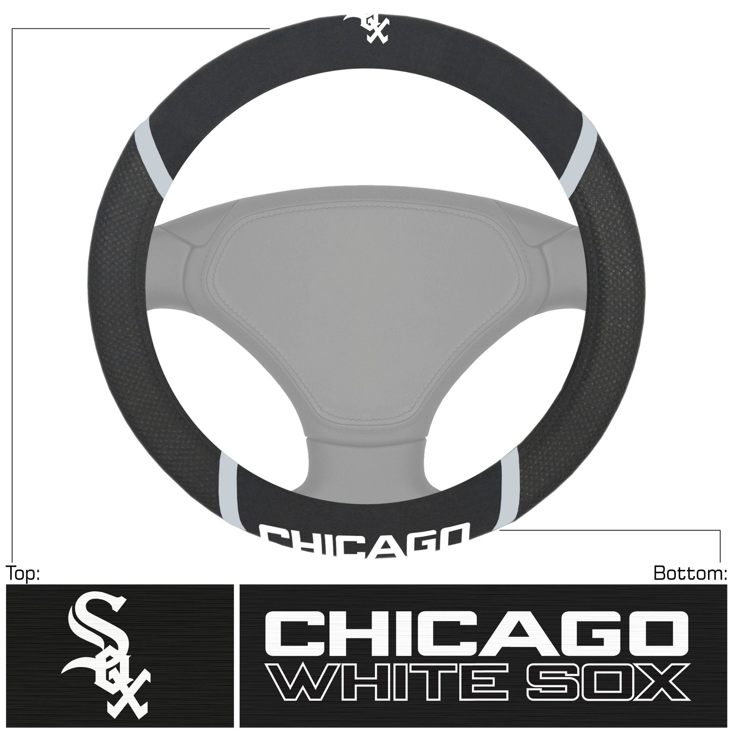 Fanmats Chicago White Sox Steering Wheel Cover Fanmats