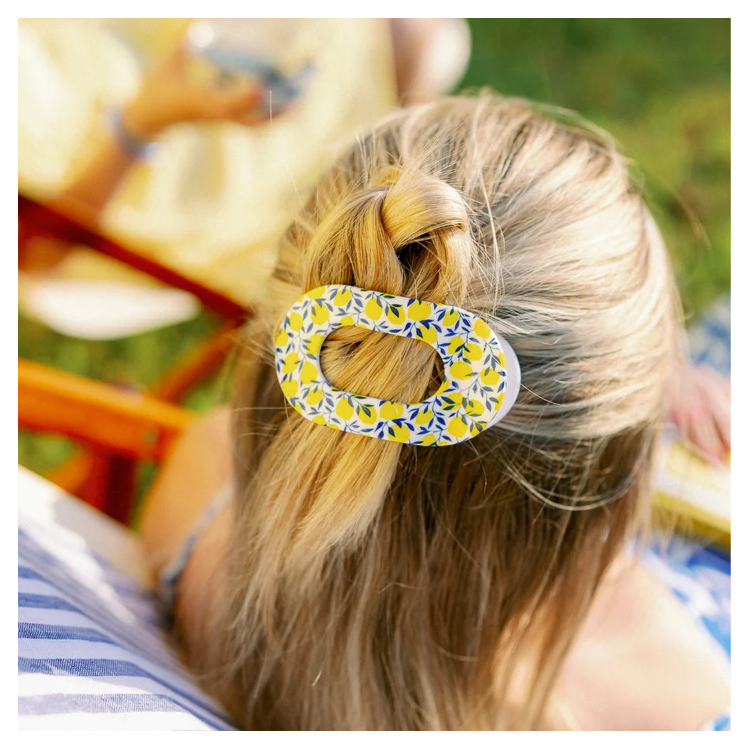 Teleties Flat Limoncello Hair Clip Large - PinkPro Beauty Supply