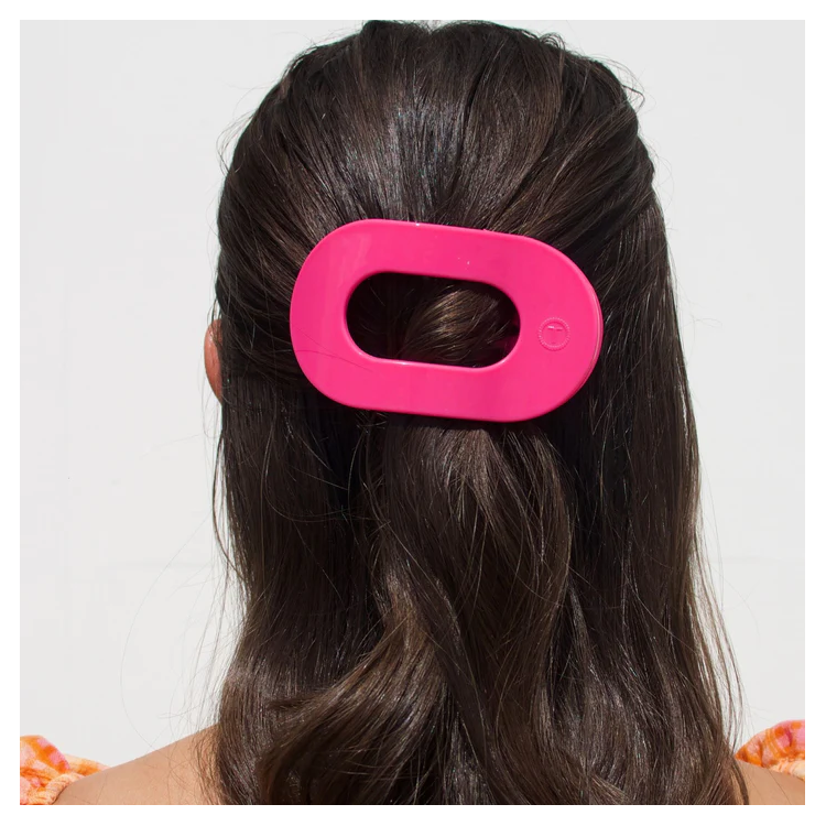 Teleties Round Flat Clip Tropical Punch - Medium - PinkPro Beauty Supply