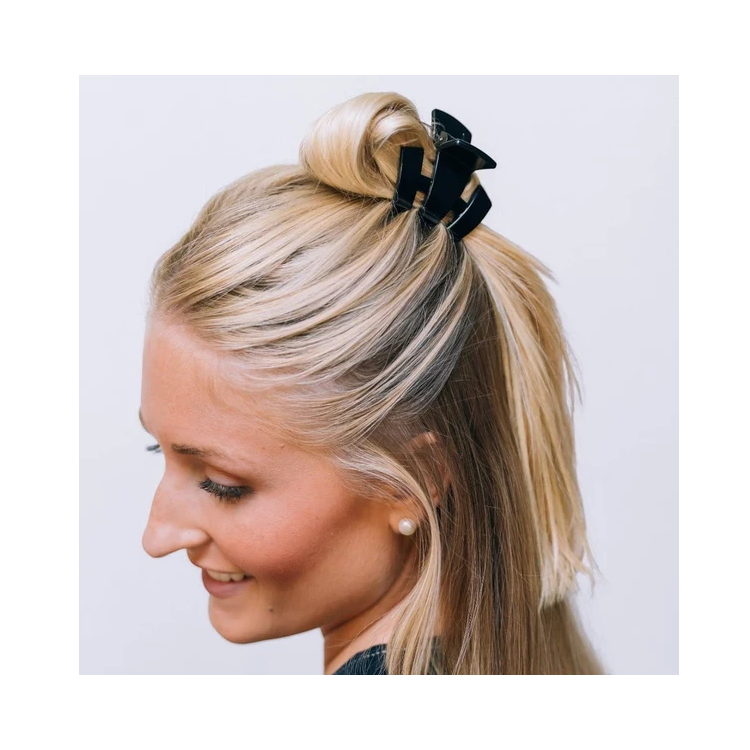 Teleties Classic Petite Claw Clip - Jet Black