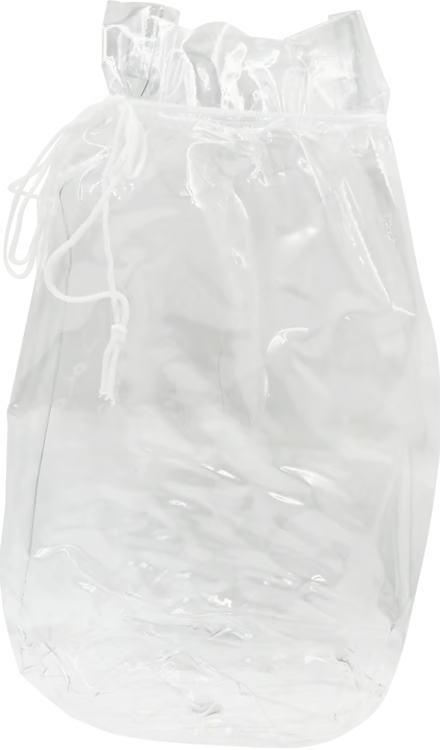 Clear Vinyl Round Bottom Drawstring Bag 6
