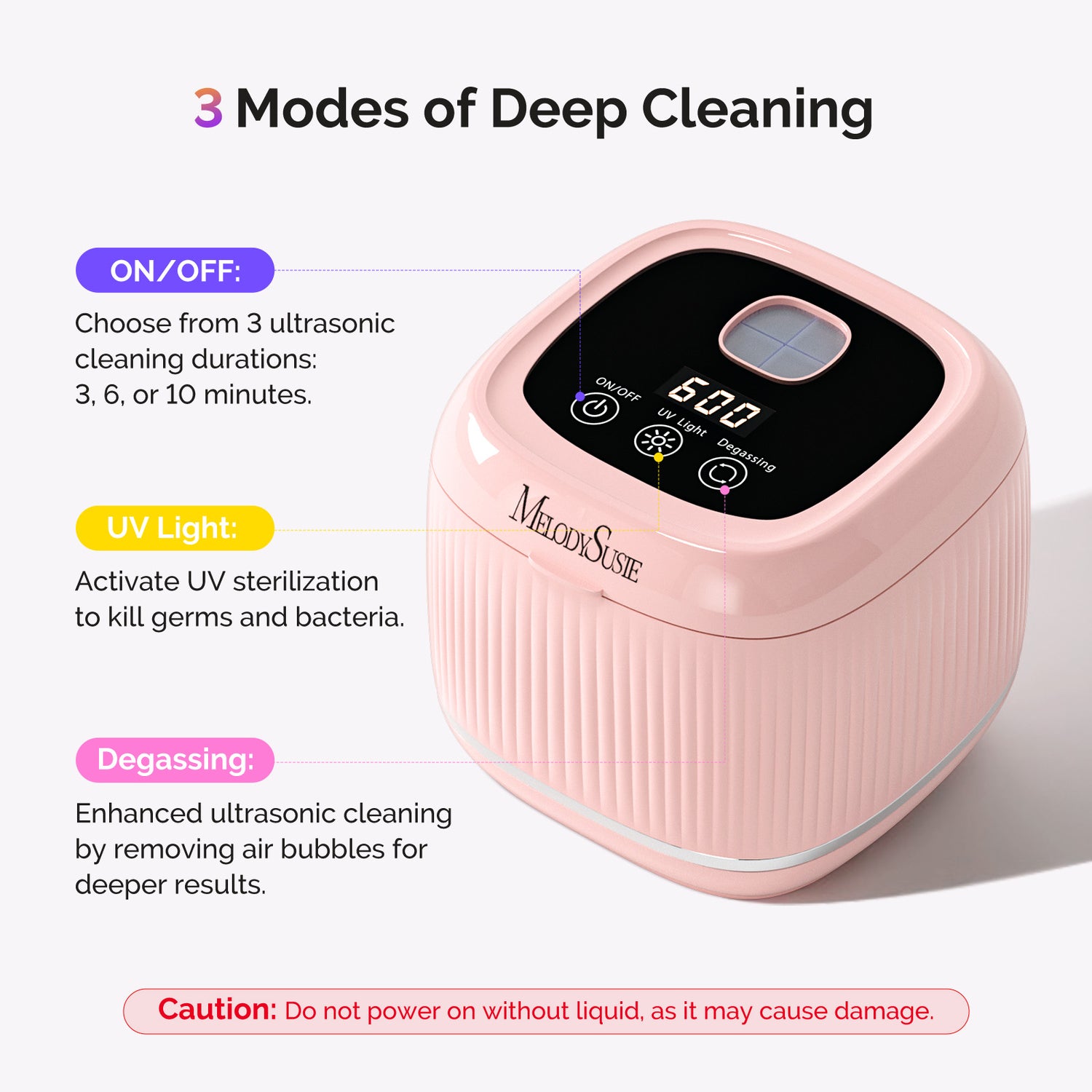 MelodySusie 2 in 1 Ultrasonic Cleaner Machine for Manicure