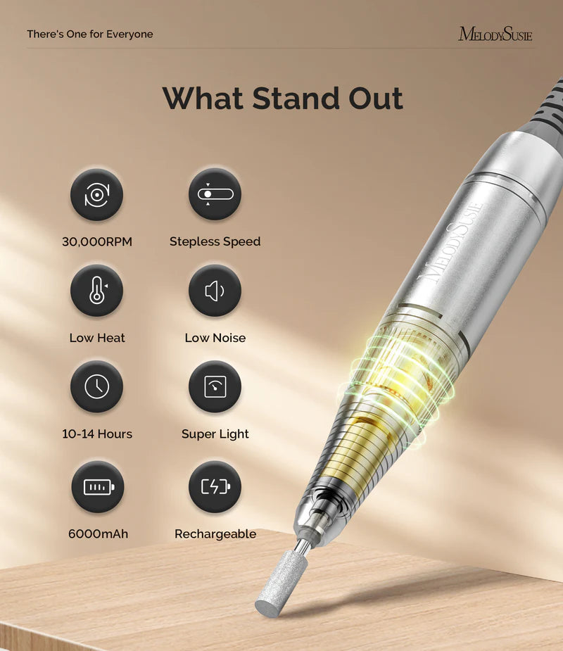 MelodySusie Nail Drill Full Set - Student Manicure Kit #1 - PinkPro Beauty Supply