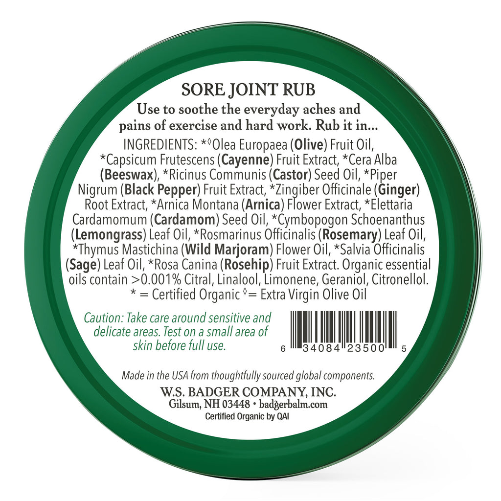 Badger Sore Joint Rub 2oz