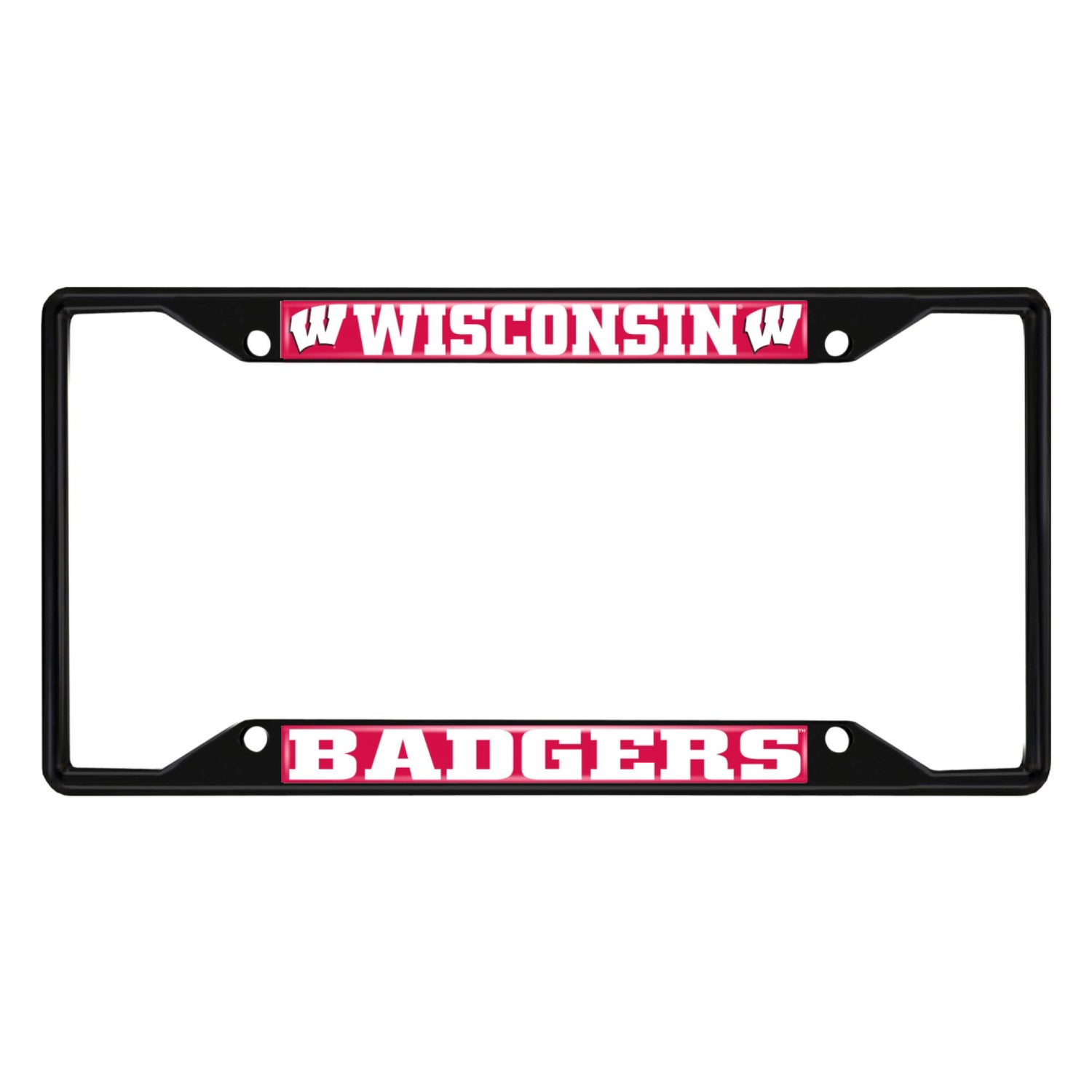 Fanmats Wisconsin Badgers License Plate Frame - Black Fanmats