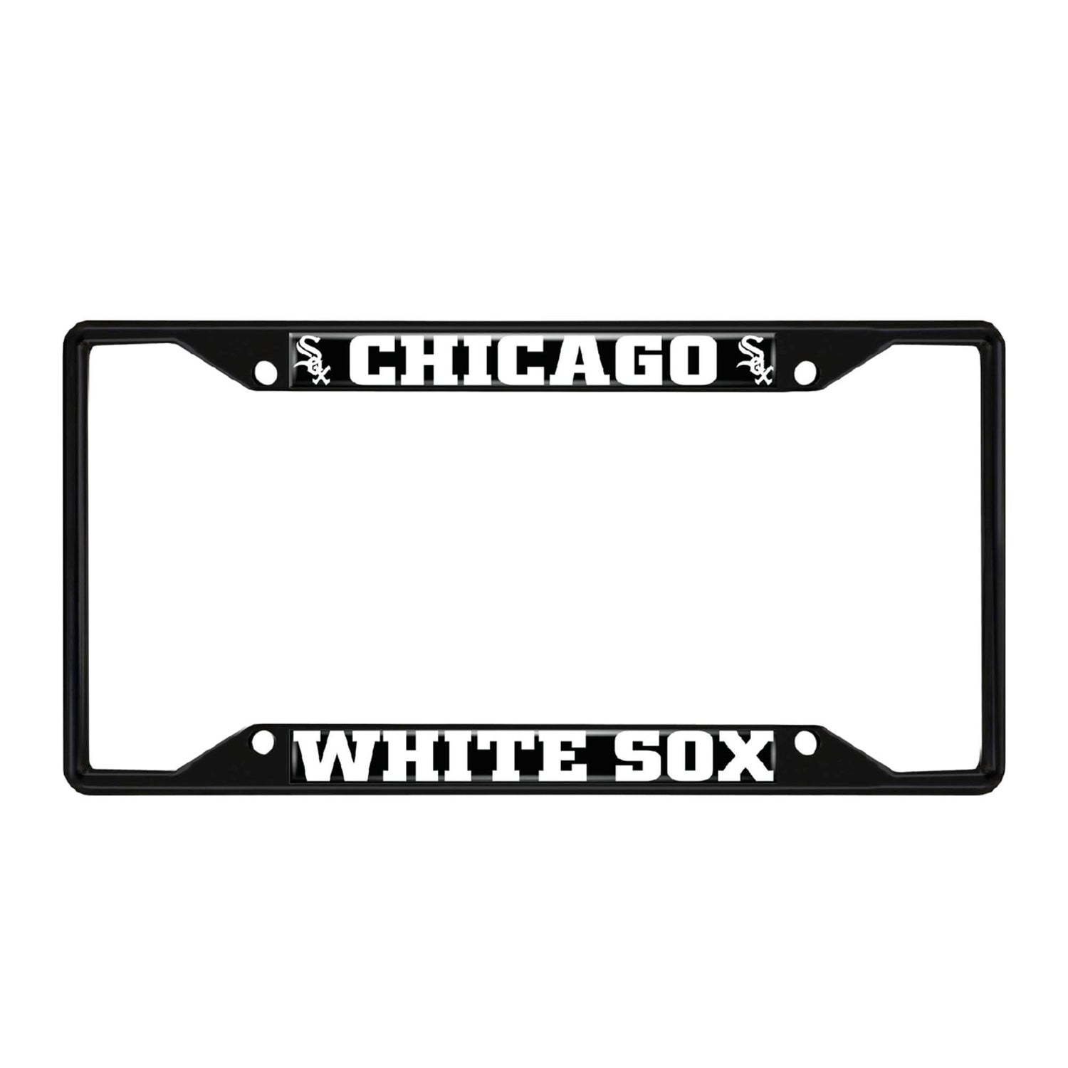 Fanmats Chicago White Sox License Plate Frame - Black Fanmats