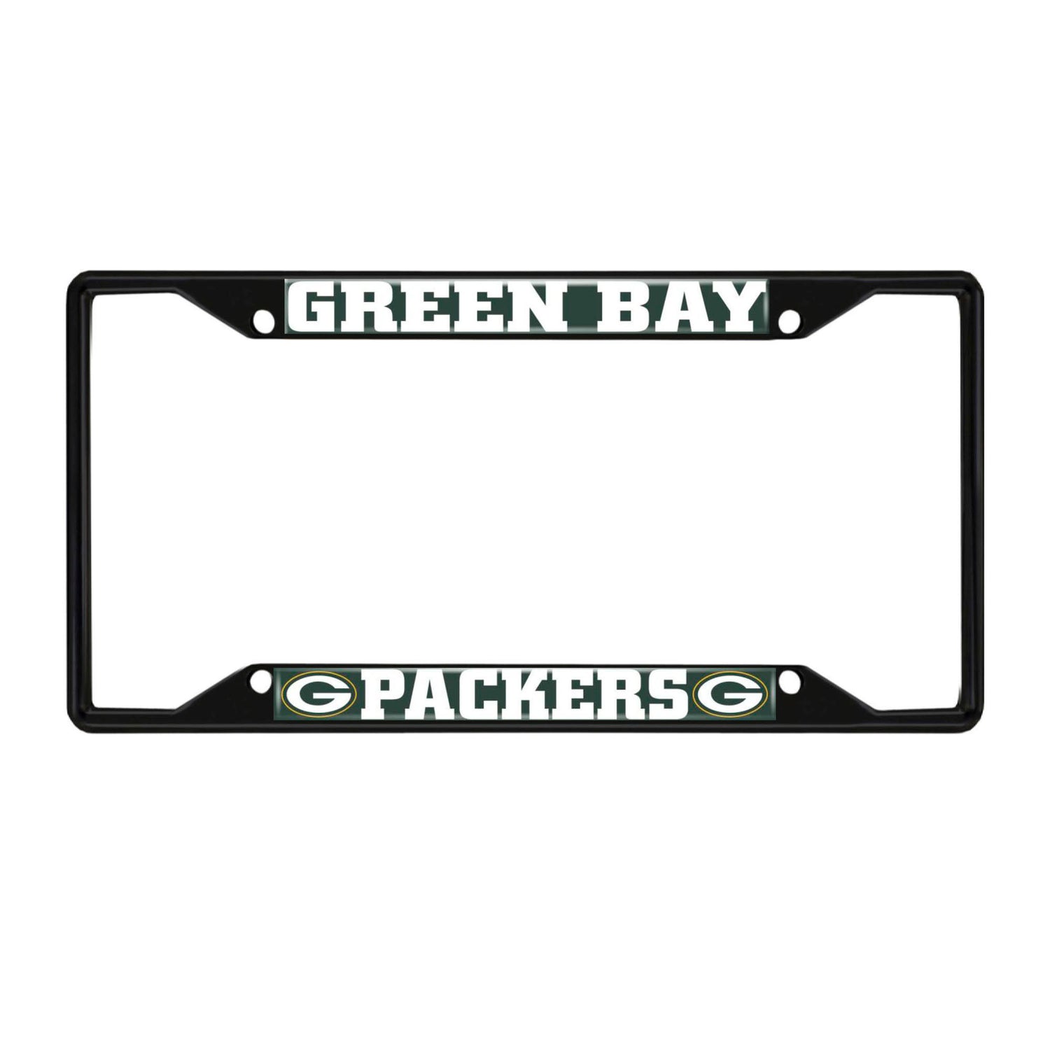 Fanmats NFL Green Bay Packers License Plate Frame - Black