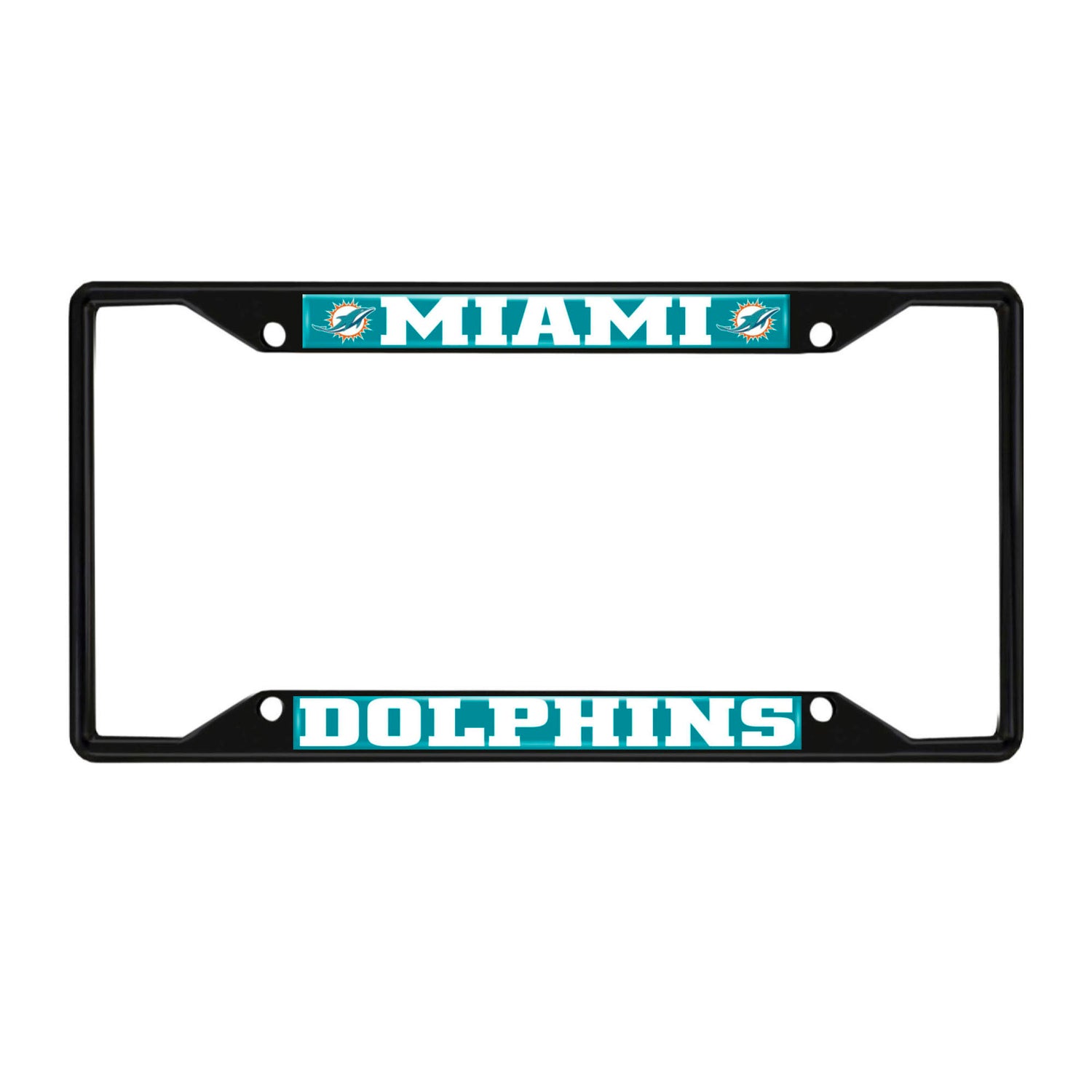 Fanmats NFL Miami Dolphins License Plate Frame - Black