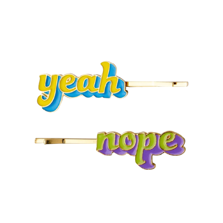 Olivia Moss Hair Pins - 2 Piece Yeah Nope - PinkPro Beauty Supply