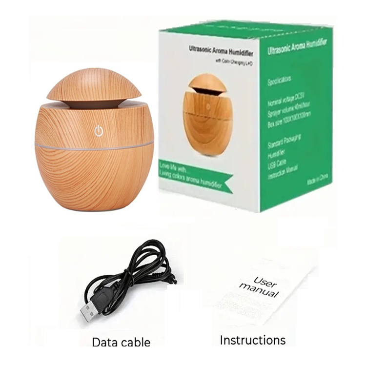 Mini Diffuser Ultrasonic Aroma - Light Wood - PinkPro Beauty Supply