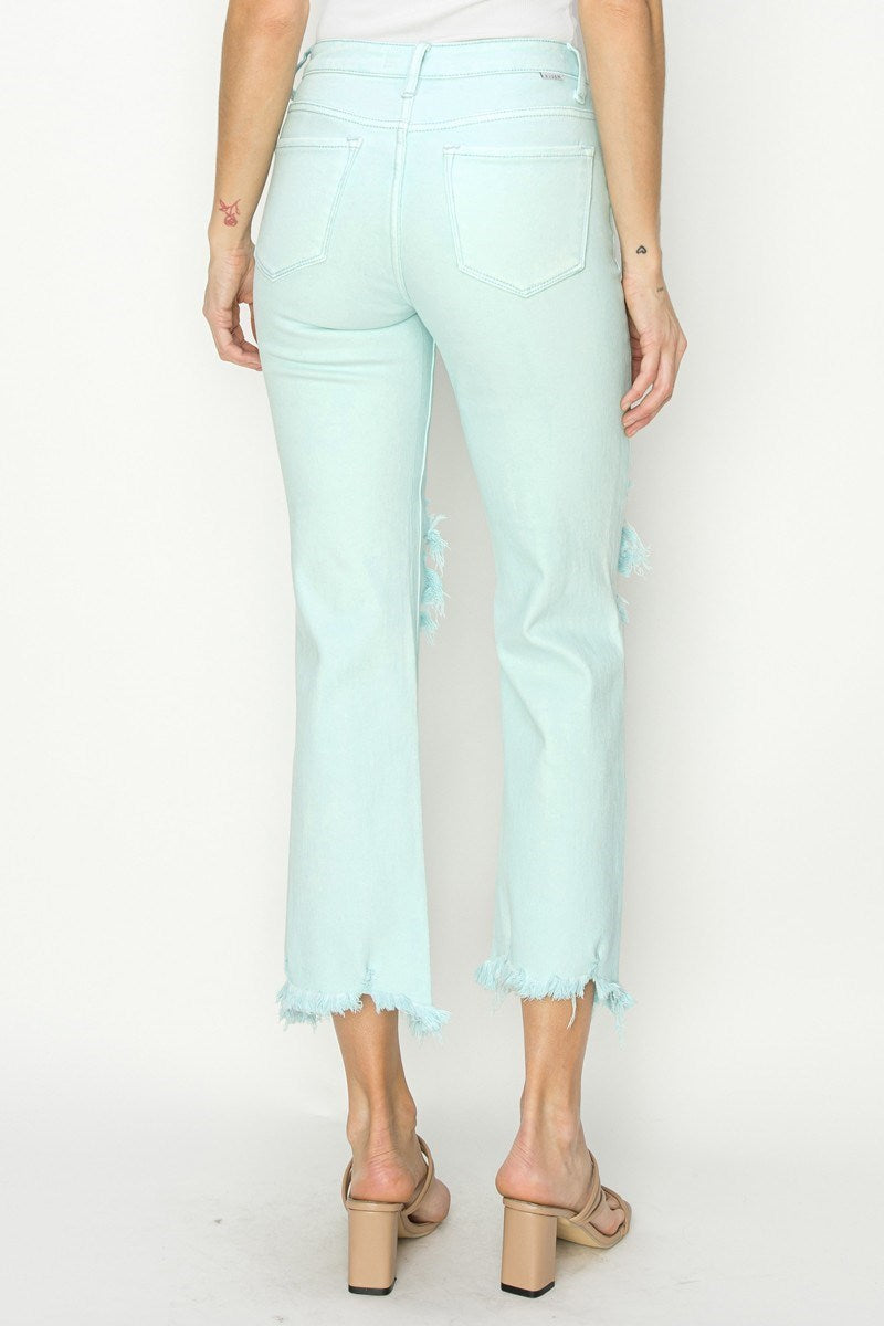 Risen Pants High Rise Straight - Mint - PinkPro Beauty Supply