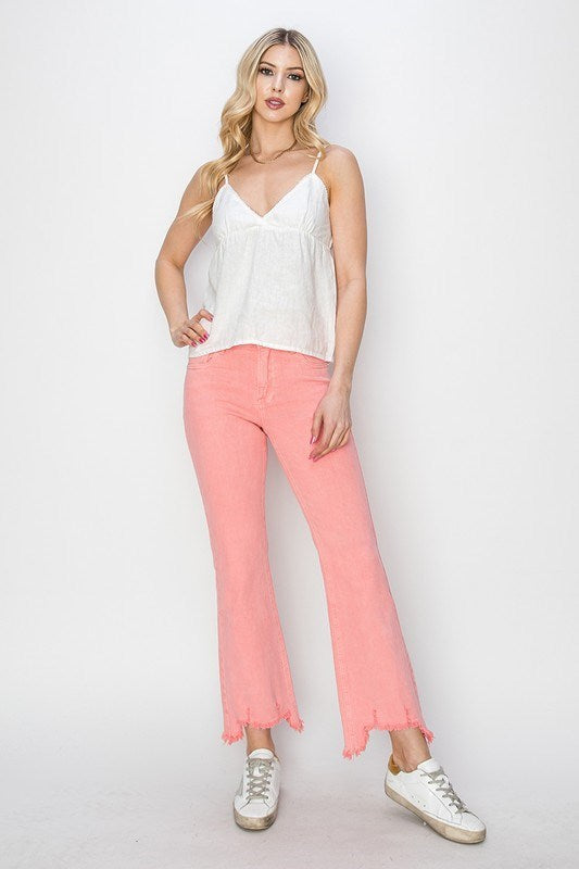 Risen Pants Midrise Straight - Flamingo - PinkPro Beauty Supply