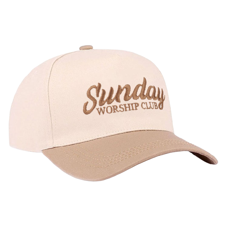 Zenana Cap Two Tone Sunday Worship Club Ash Mocha