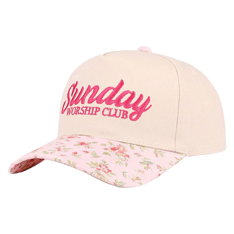 Cap Two Tone Sunday Worship Club Floral