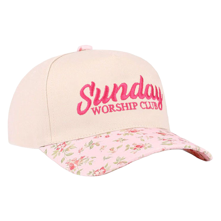 Cap Two Tone Sunday Worship Club Floral