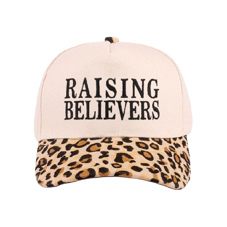 Zenana Cap Two Tone Raising Believers Leopard
