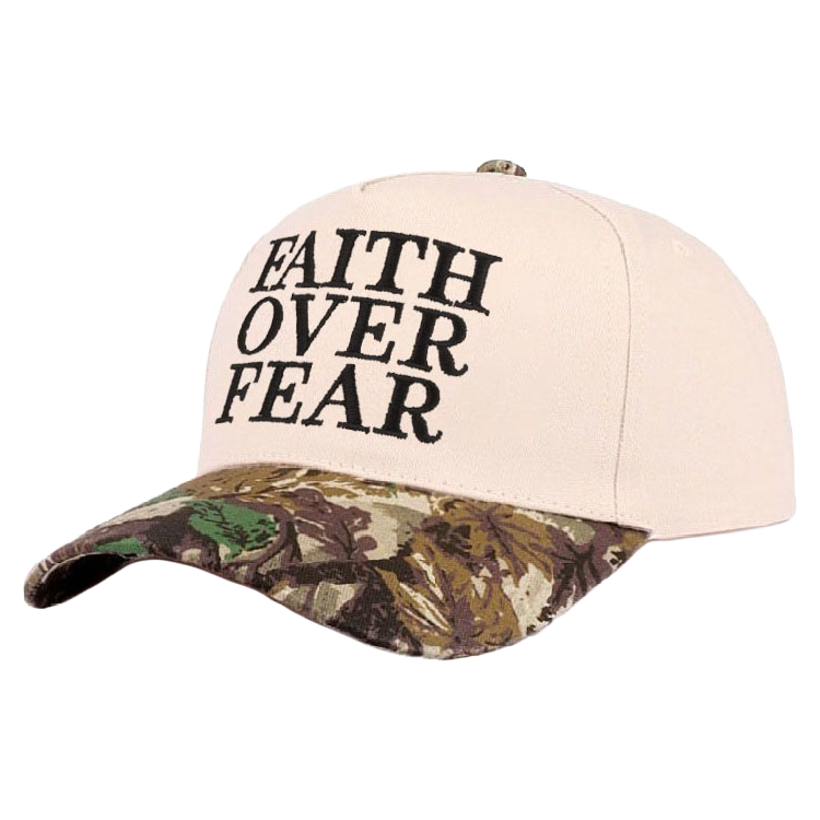 Zenana Cap Two Tone Camo Faith Over Fear
