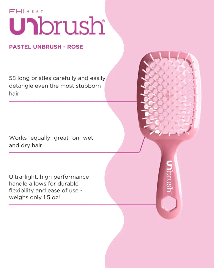 UNbrush Detangling Hair Brush Pastel - Rose