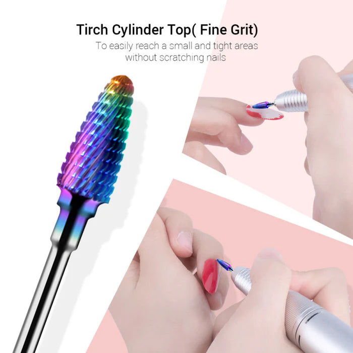 MelodySusie Tungsten/Diamond Carbide Nail Drill Bits Set (7 pieces) - PinkPro Beauty Supply