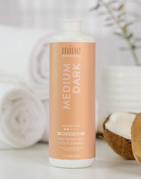 MineTan Medium Dark Pro Spray Mist - 33.8 oz. - PinkPro Beauty Supply