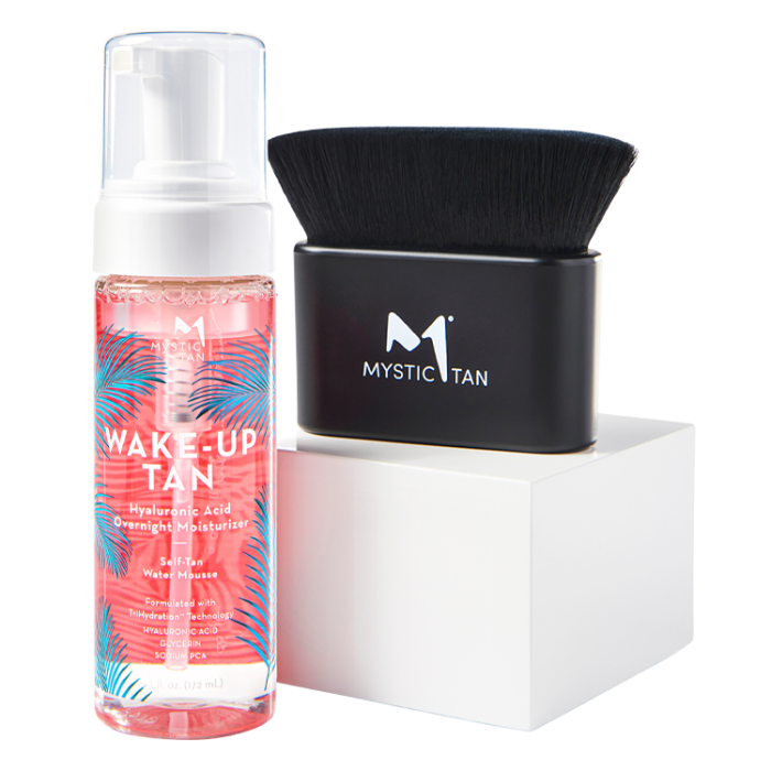 Mystic Wake-Up Tan Water Mousse & Brush - PinkPro Beauty Supply