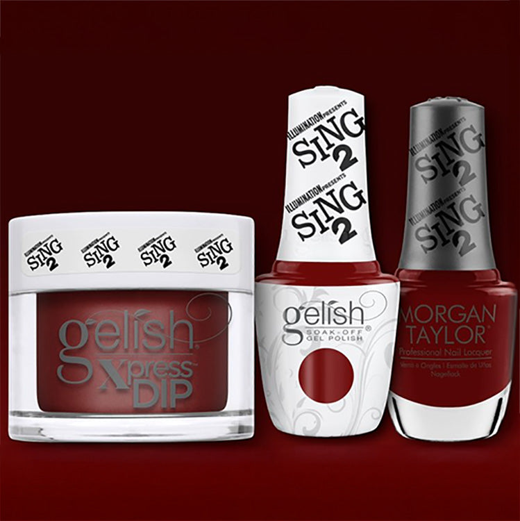 Gelish Morgan Taylor Trio Sing 2 Red Shore City Rouge