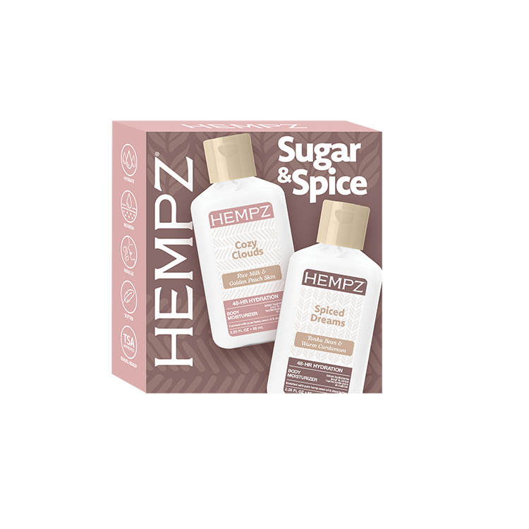 Hempz Sugar & Spice Mini Body Moisturizer Duo