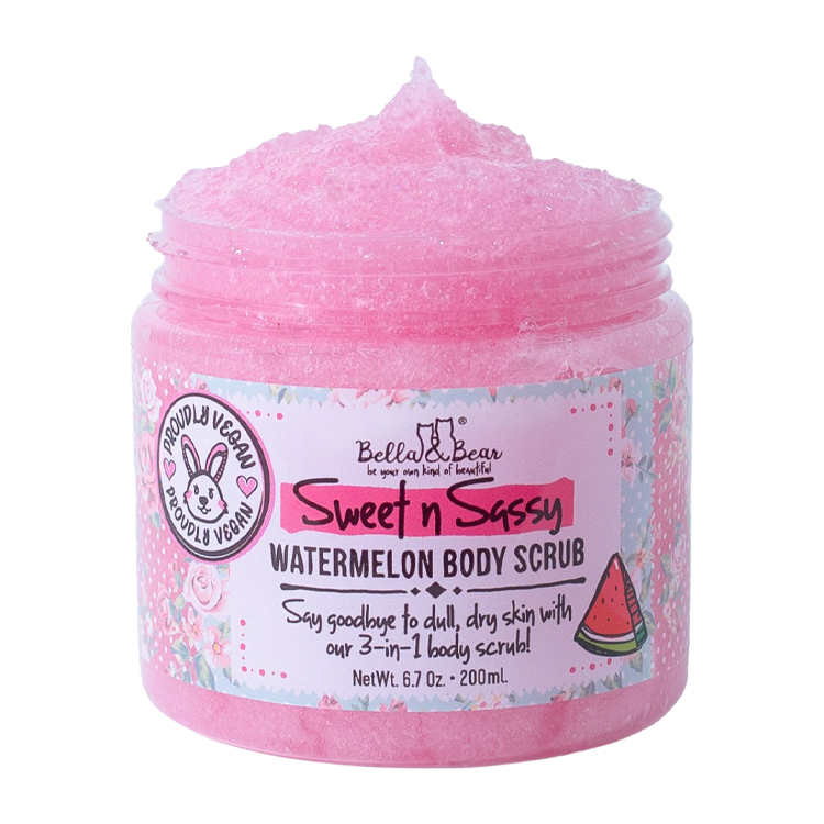 Bella & Bear Body Scrub Watermelon 6.7 oz. - PinkPro Beauty Supply