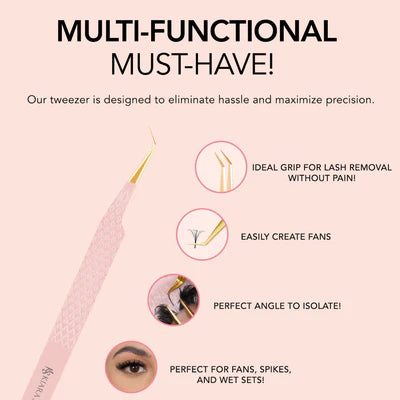 Kiara Sky 45° Angle Tweezer - Pink