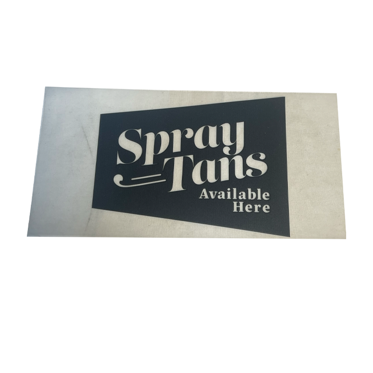 Spray Tans Available Here Window Sticker - Black (10