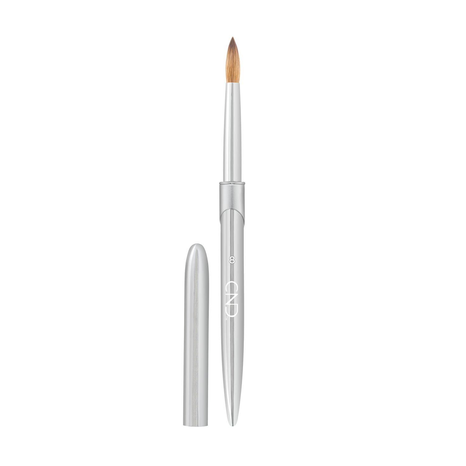 CND Pro Sculpting Liquid & Powder Round Brush Size #8 - PinkPro Beauty Supply