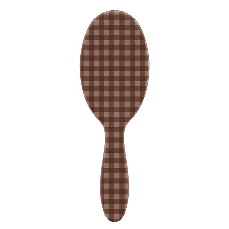 Framar Mini Polish Brush Gingham Chocolate