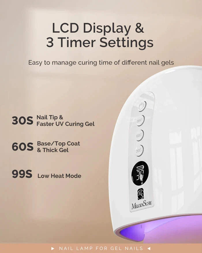 MelodySusie P-PLUS30G Rechargeable Cordless UV/LED Nail Lamp - Pink MelodySusie