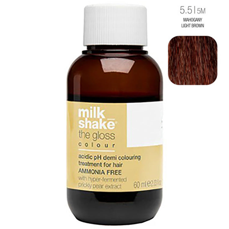 Milk_Shake The Gloss Demi Permanent Color -#5.5/5M Mahagany Light Brown - PinkPro Beauty Supply