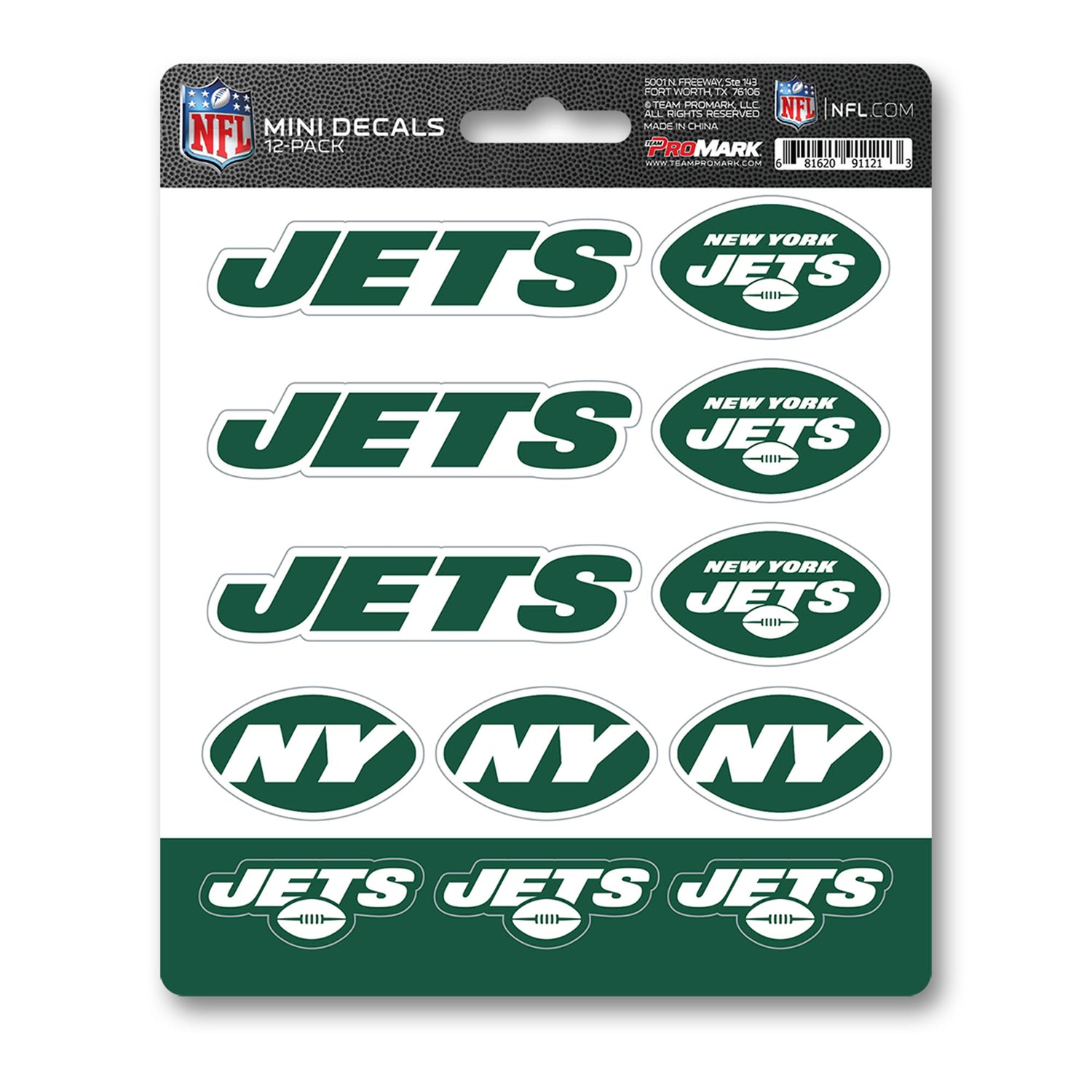 Fanmats New York Jets Mini Decal 12pk