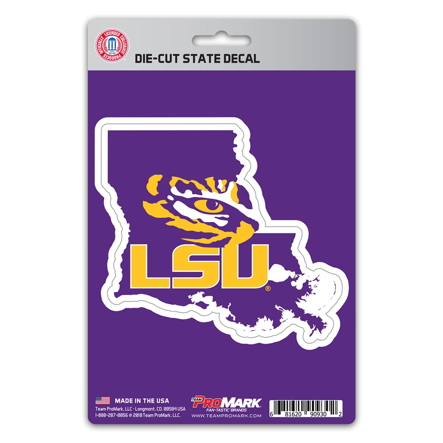 Fanmats LSU Tigers State Shape Decal