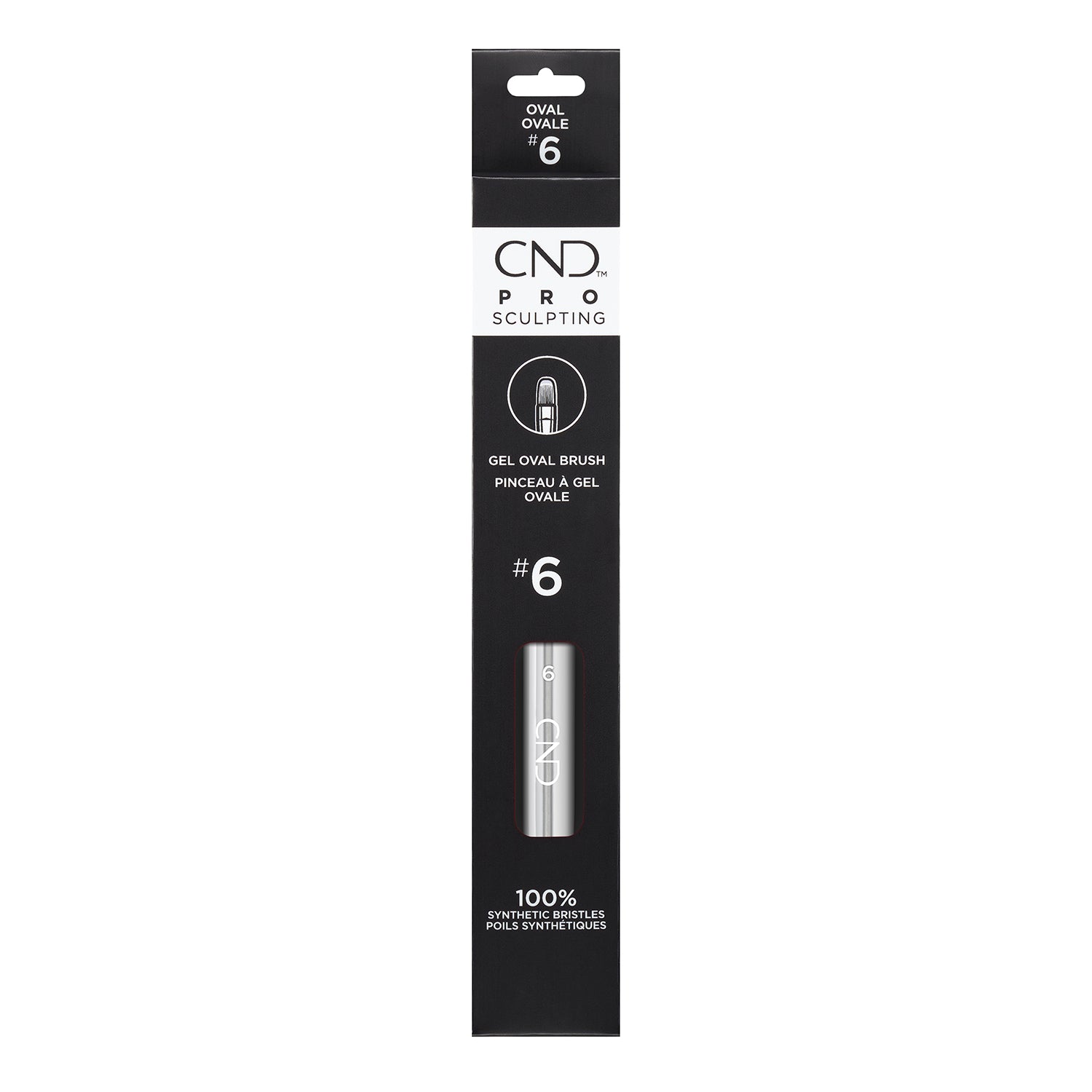 CND Pro Sculpting Gel Oval #6 Brush - PinkPro Beauty Supply