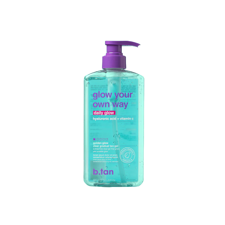B.Tan Glow Your Own Way Daily Glow Gradual Clear Self Tan Gel 20 oz