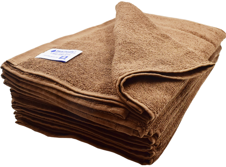 Bleachsafe Salon Towels Brown 12 Pack - PinkPro Beauty Supply
