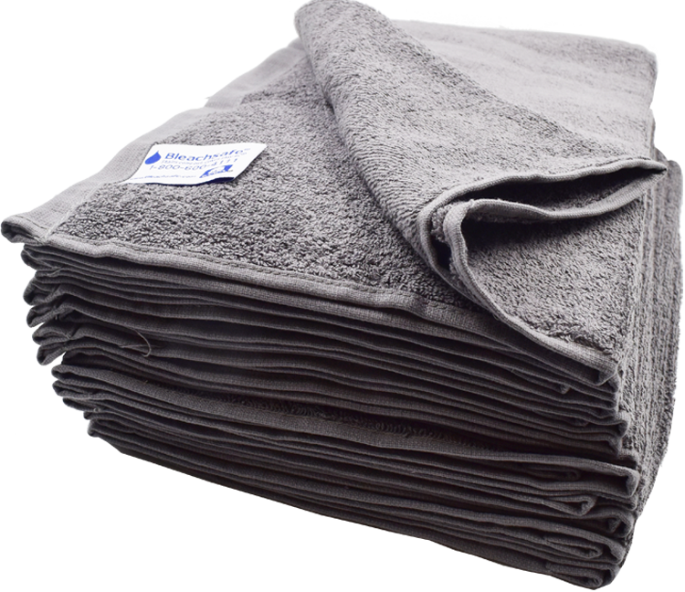 Bleachsafe Salon Towels Grey 12 Pack - PinkPro Beauty Supply