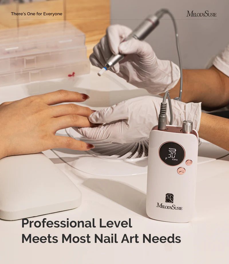 MelodySusie (SC320F) Rechargeable Nail Drill 30000RPM - Pink - PinkPro Beauty Supply