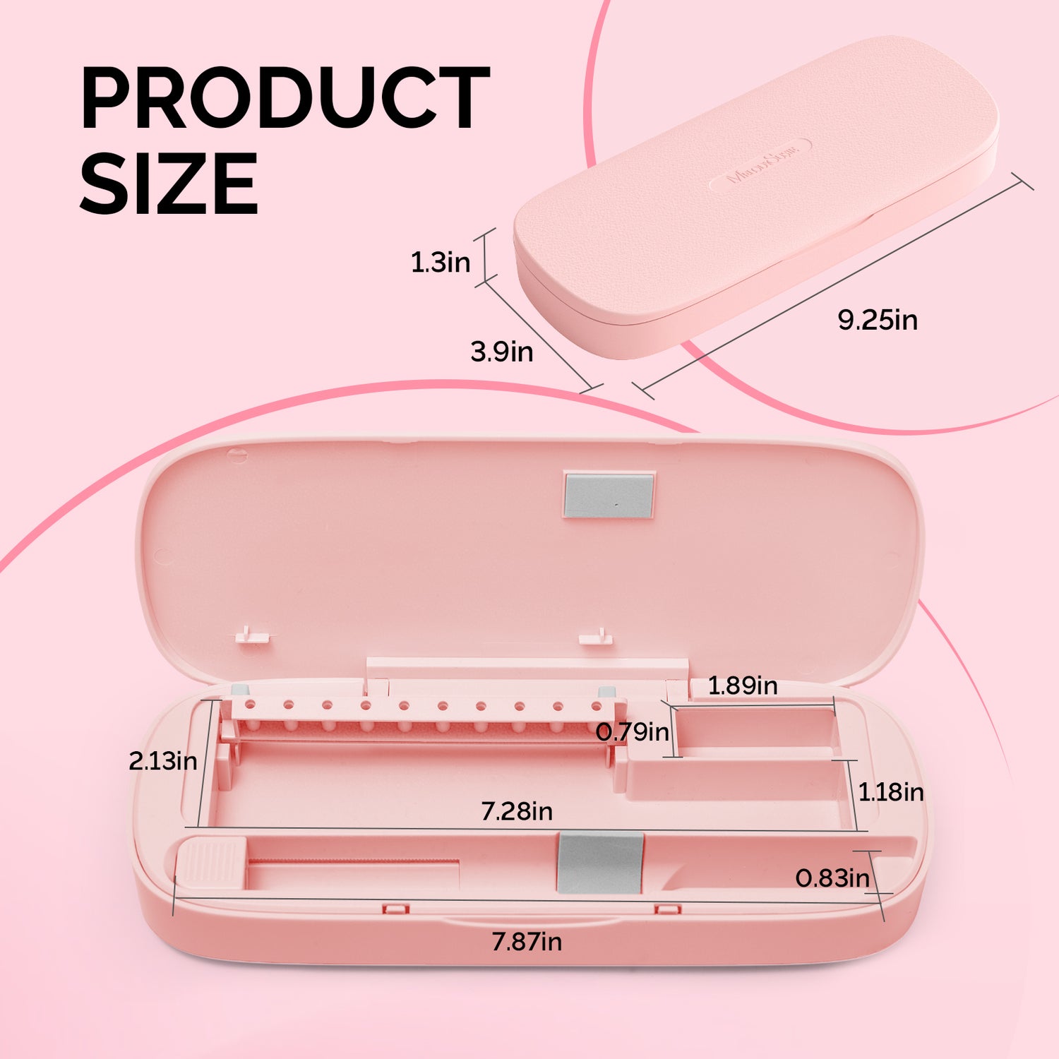 MelodySusie Acrylic Nail Tool Storage Box (ONLY BOX) - Pink