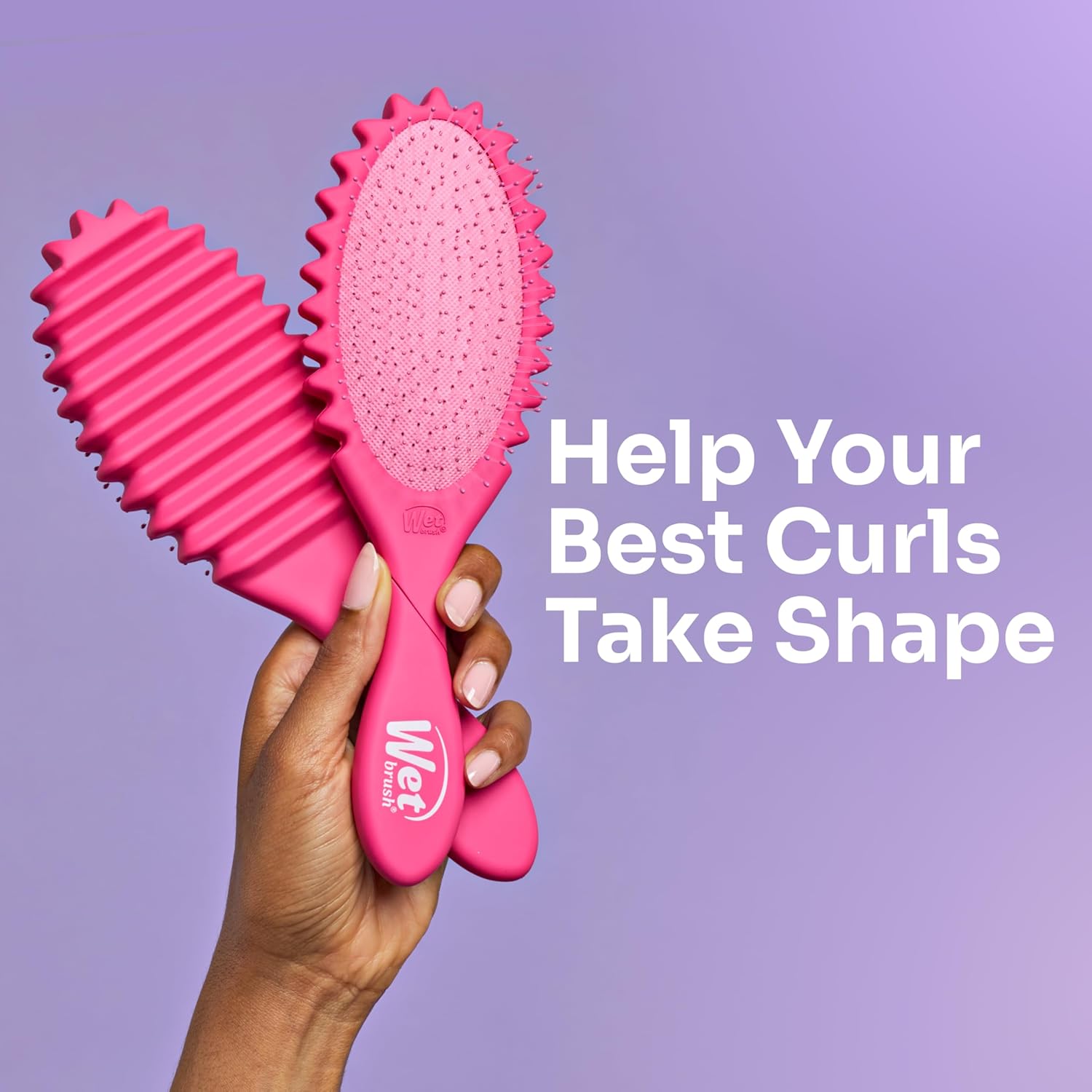 Wet Brush Curl Shaper Detangler Brush - Pink