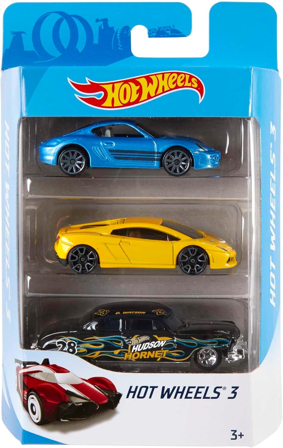 Hot Wheels 3 Car Pack, Multipack of 3 Hot Wheels Vehicles 1:64 Random Assorted