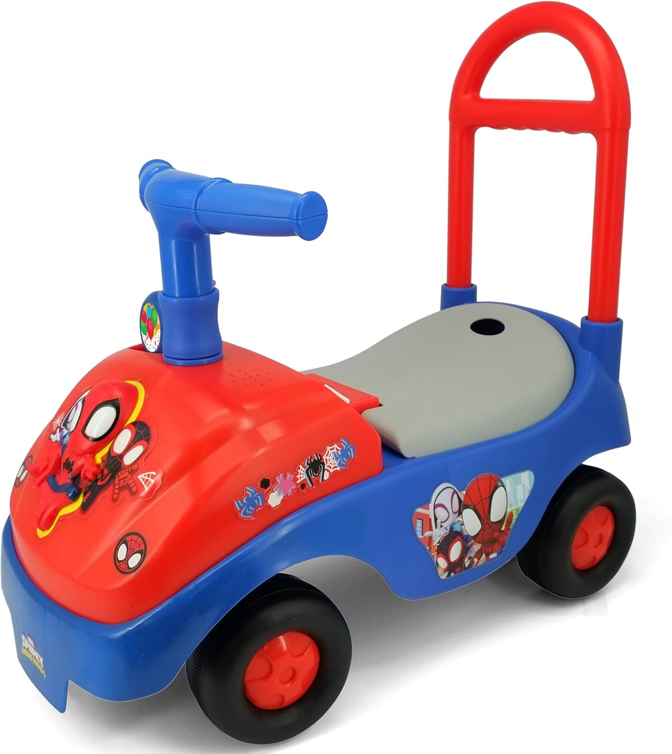 Foldable Handle Ride-On - Spiderman Foot to Floor Vehicle 18-36mo
