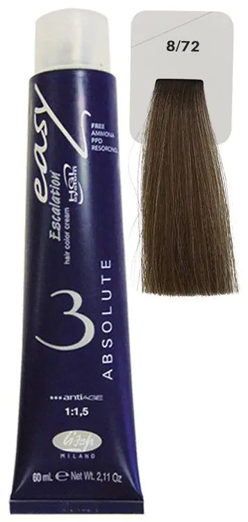 Lisap Easy Absolute 3 Ammonia Free Permanent Color 8/72 Lisap