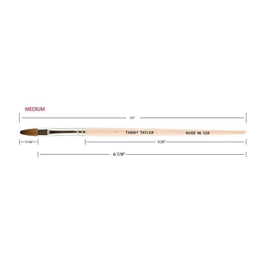 Tammy Taylor Custom Red Sable Flat Brush Medium Tammy Taylor