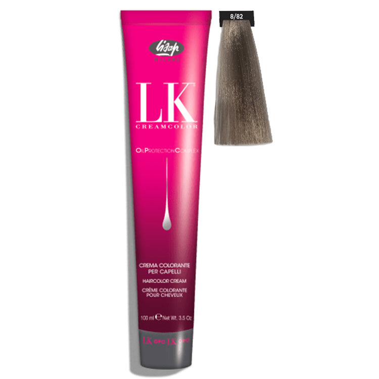 Lisap LK OPC Permanent Color 8/82 Light Iris Blond Ash (New Icy Shade)