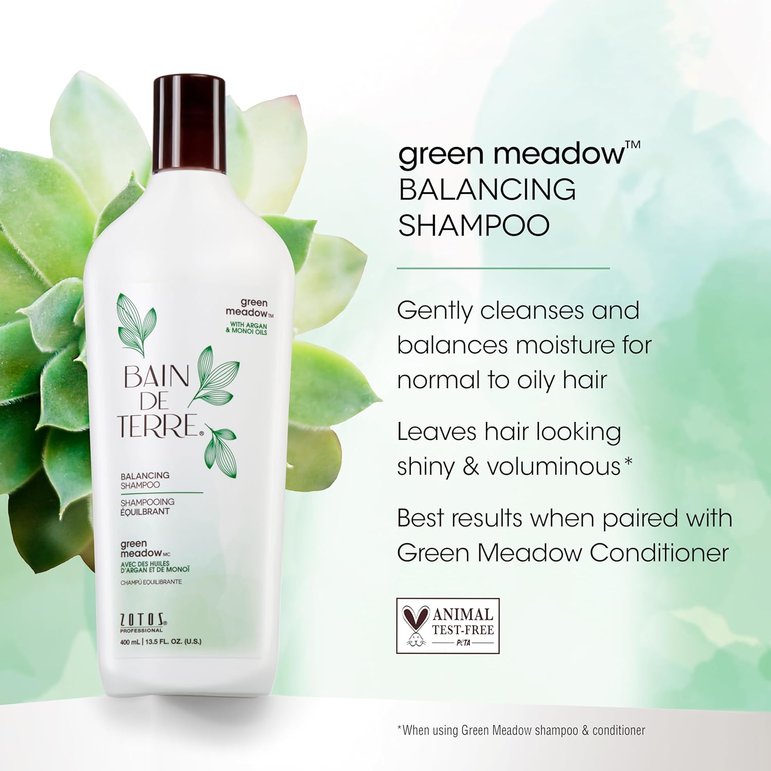 Bain De Terre Green Meadow Shampoo - Liter - PinkPro Beauty Supply